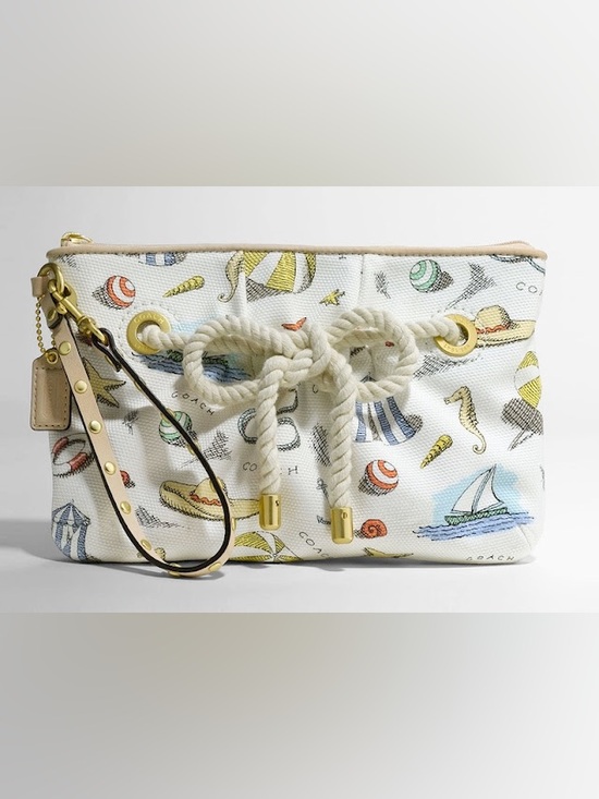 Coach Handbags - RARE - Coach - Pierre Le-Tan Nautical - Clutch - Anchor Seahorse Beach Starfish